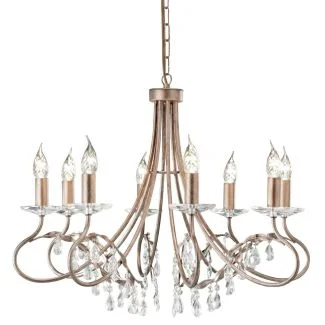 ELSTEAD CHRISTINA CRT8 SILVER/GOLD 8Lt Chandelier/Semi-Flush