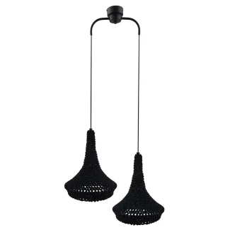 ANTIGO Lampa wisząca Mahaka 2 - Czarna (500 mm) 5173