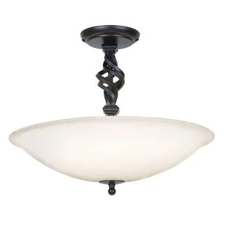 ELSTEAD PEMBROKE PB/SF/A BLACK Semi-Flush