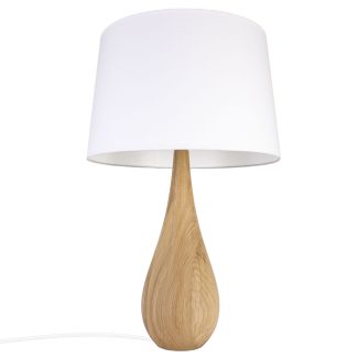 Hellux 4112245 Lampa VASE dąb / biały abażur