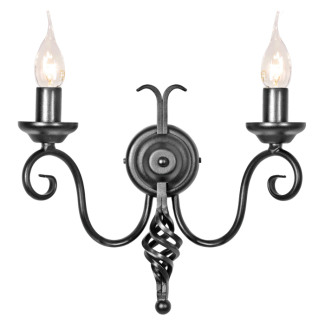 ELSTEAD HARLECH HR2A BLACK 2Lt Wall Light