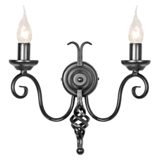 ELSTEAD HARLECH HR2A BLACK 2Lt Wall Light