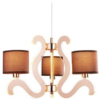 CANDELLUX 33-33888 AMBROSIA 3 ZWIS 3X40W E14 + 18,4W LED MIEDZIANY