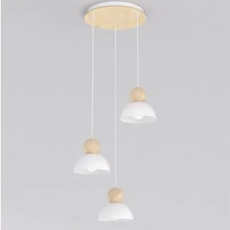 EMIBIG 1677/3PREM KAKI 3PREM WHITE LAMPA WISZĄCA
