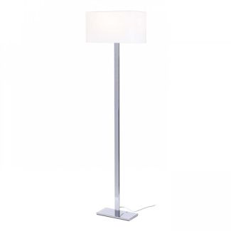 RENDL R11984 PLAZA podłogowa biała chrom 230V E27 42W
