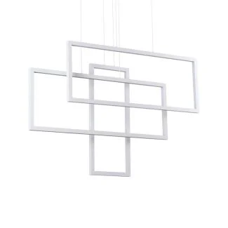 IDEAL LUX 253589 FRAME SP RETTANGOLO BIANCO LAMPA WISZĄCA biały