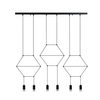Step into Design XT100-6P Lampa wisząca LINEA-6 LONG czarna 100 cm