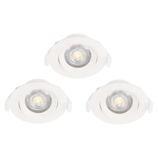 EGLO 32896 LAMPA SARTIANO OPRAWA DO ZABUDOWY SET 3XEINBAUSPOT Ø90 WEISS SCHWENKBAR