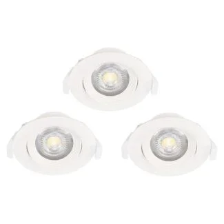 EGLO 32896 LAMPA SARTIANO OPRAWA DO ZABUDOWY SET 3XEINBAUSPOT Ø90 WEISS SCHWENKBAR