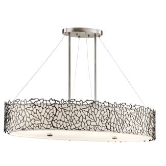 ELSTEAD Silver Coral KL-SILVER-CORAL-ISLE 4 Light Oval Island Light