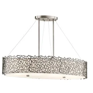 ELSTEAD Silver Coral KL-SILVER-CORAL-ISLE 4 Light Oval Island Light