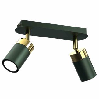 MILAGRO MLP7718 LAMPA SUFITOWA JOKER GREEN/GOLD 2XGU10