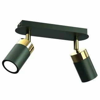 MILAGRO MLP7718 LAMPA SUFITOWA JOKER GREEN/GOLD 2XGU10