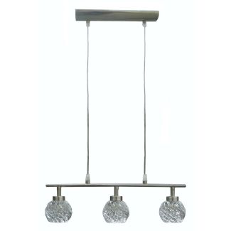 CANDELLUX 33-27408 GIRA ZWIS 3X40 G9 SATYNA NIKIEL+KRYSZTAŁ PROMOCJA