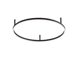 IDEAL LUX 266008 ORACLE SLIM PL D070 ROUND 3000K ON-OFF BK LAMPA SUFITOWA czarny