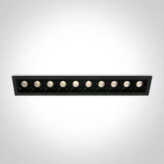 ONE LIGHT 50902B/B/W Merihas 10 czarny wpust LED 3000K 10x2W wymagany zasilacz 89030A