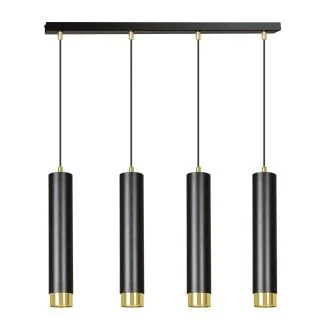 EMIBIG 644/4 LAMPA WISZĄCA KIBO 4 BL/GOLD