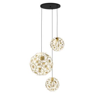 EGLO 39758 LAMPA SKOURA OPRAWA WISZĄCA HL/3 E27 SCHWARZ/MESSING SKOURA