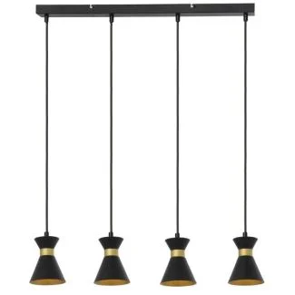 REALITY 335704-02 Breda - lampa wisząca 4 płomienna czarno/złota
