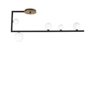 IDEAL LUX 273631 BIRDS PL5 LAMPA SUFITOWA czarny