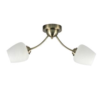 CANDELLUX 32-22578 ZINA LAMPA SUFITOWA PATYNOWY 2X40 E27 KLOSZ BIAŁY