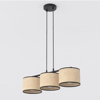 EMIBIG 1654/3 ECO 3 BL RATTAN LAMPA WISZĄCA