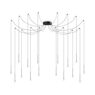 IDEAL LUX 284002 LUCCIOLA SP16 NERO LAMPA WISZĄCA czarny