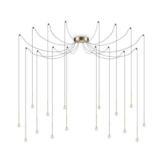IDEAL LUX 284019 LUCCIOLA SP16 OTTONE LAMPA WISZĄCA mosiądz