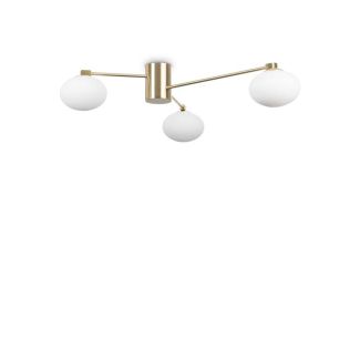 IDEAL LUX 288260 HERMES PL3 D90 OTTONE LAMPA SUFITOWA mosiądz
