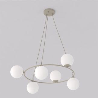 EMIBIG 1637/6 AZURA 6 MOKKA OPAL LAMPA WISZĄCA