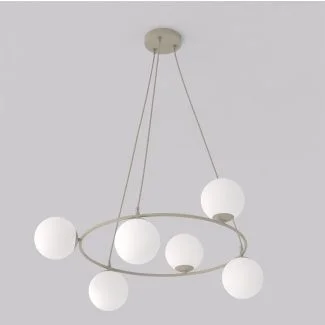 EMIBIG 1637/6 AZURA 6 MOKKA OPAL LAMPA WISZĄCA