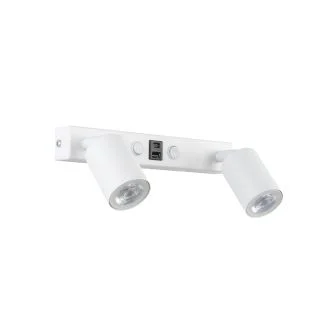 TK-LIGHTING 11355 NEX WHITE KINKIET 2XGU10 / USB