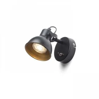 RENDL R12508 ROSITA I ścienna czarna/złota 230V LED GU10 9W