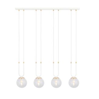 EMIBIG 1116/4 LAMPA WISZĄCA GLAM 4 WHITE/TRANSPARENT
