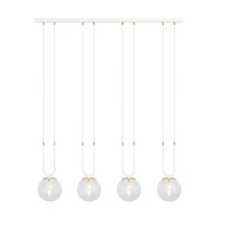 EMIBIG 1116/4 LAMPA WISZĄCA GLAM 4 WHITE/TRANSPARENT