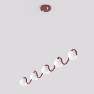 EMIBIG 1666/5 SINUS 5 BURGUNDY LAMPA WISZĄCA