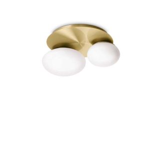 IDEAL LUX 293653 NINFEA PL2 OTTONE LAMPA SUFITOWA mosiądz
