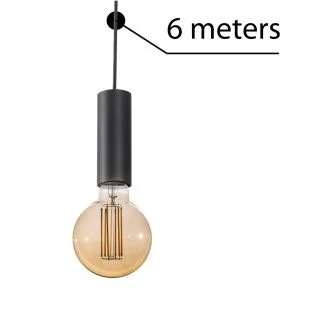 AZZARDO AZ3116 ZIKO E27 6 METERS BLACK DECORATIVE COMPONENT BLACK