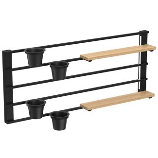 LUMINEX 298 wall mounted 4 x flower pots rack with 2 x LED decoration light