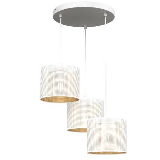 LUMINEX 5268 oprawa sufitowa Loft shade żyrandol biały złoty