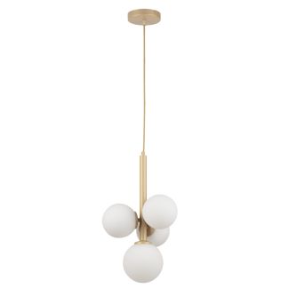 SIGMA 33606 Perla 4 lampa wisząca złoty,biały