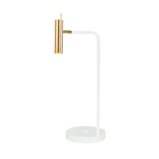 ANTIGO Lampa stołowa Amos - Mosiądz polerowany-biała (635 mm) 8907