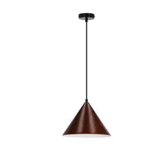 CANDELLUX 31-23438 DUNCA LAMPA WISZĄCA 25 CZARNY 1X40 E27 KLOSZ CIEMNY ORZECHOWY