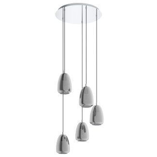 EGLO 98617 LAMPA ALOBRASE OPRAWA WISZĄCA HL/5 E27 CHROM/SW-TRANSP.ALOBRASE