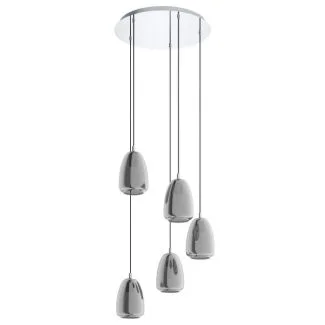 EGLO 98617 LAMPA ALOBRASE OPRAWA WISZĄCA HL/5 E27 CHROM/SW-TRANSP.ALOBRASE