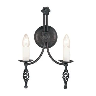 ELSTEAD BELFRY BY2 BLACK 2Lt Wall Light