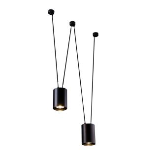 ANTIGO Lampa wisząca VIWIN 2 - Czarna (2000 mm) 9021