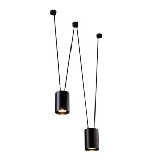 ANTIGO Lampa wisząca VIWIN 2 - Czarna (2000 mm) 9021