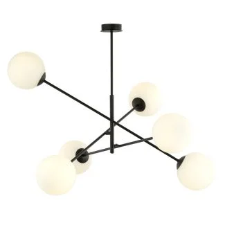 EMIBIG 1169/6 LAMPA SUFITOWA LINEAR 6 BLACK/OPAL