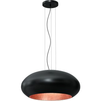 LUMINEX 1624 żyrandol oval (dia 700) black/copper 1